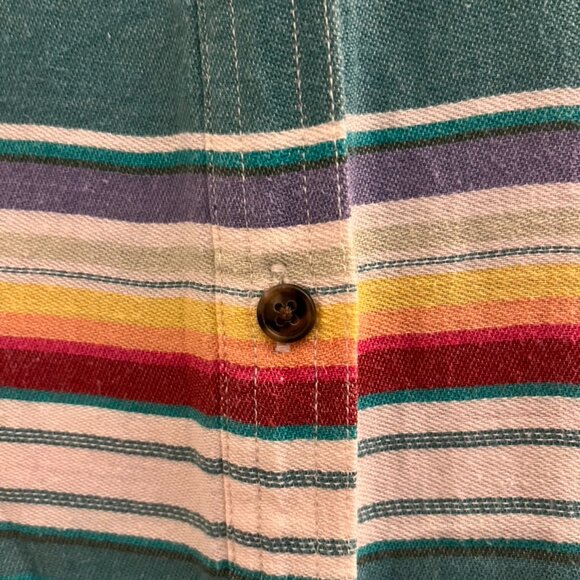 Chaps Vintage Women’s Aztec Striped Long Sleeve Button Top Shirt Western Size XL - Picture 4 of 10